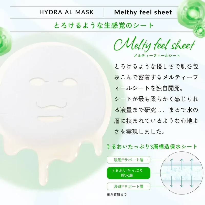 Lululun Hydra 5ALA Moisturizing Face Mask 28 Pieces Daily Routine