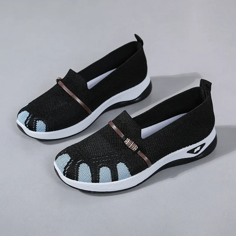 Chaussures Slip-On de Marche à Enfiler en Maille Respirante