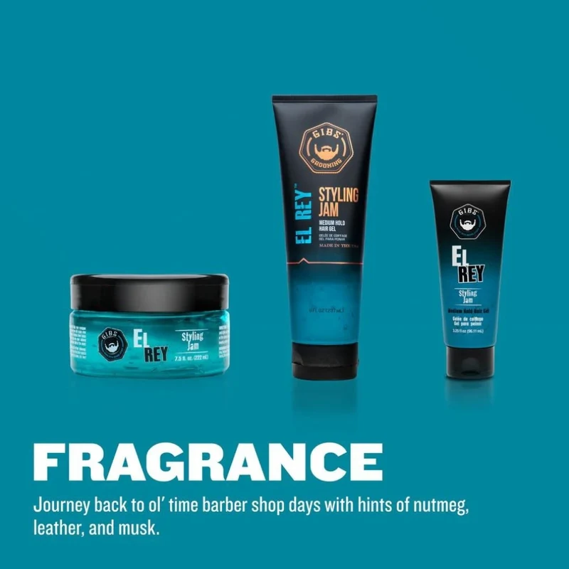 Gibs Grooming - Gel coiffant "El Rey Styling Jam" - Tenue moyenne, brillance variable