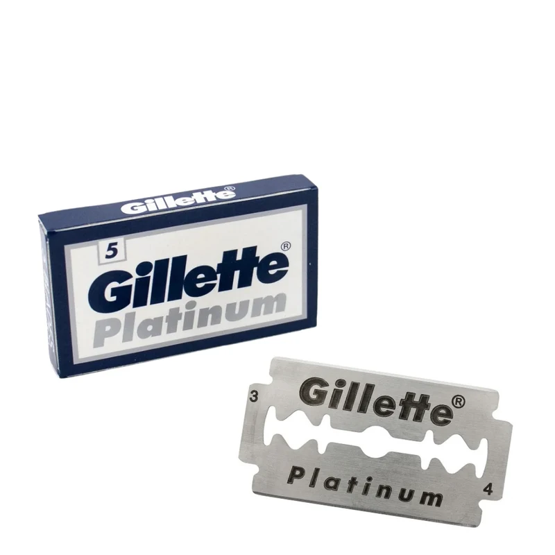 Gillette - Platinum lames de rasoir à double tranchant - (Paques de 5 lames)