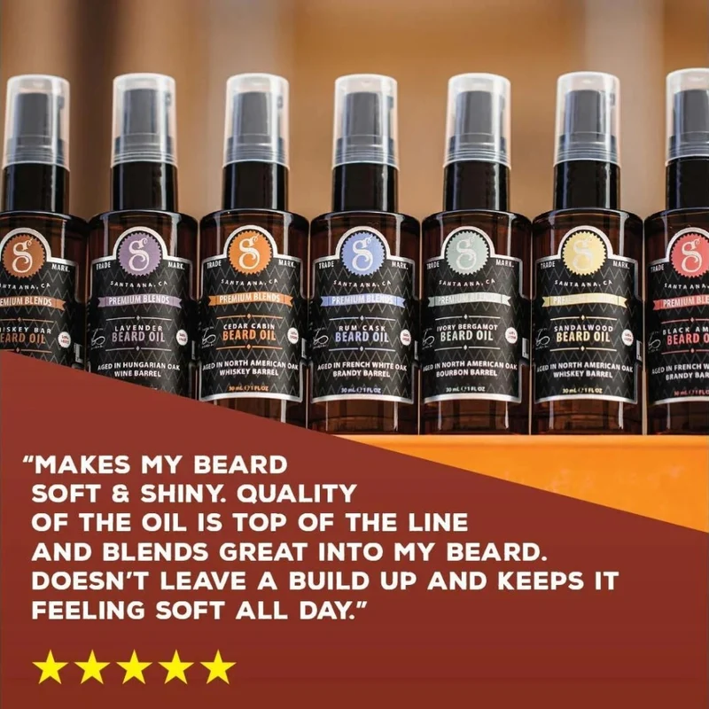 Huile à barbe "Premium Blends Beard Oil" - Rum Cask (30ml/1.0oz)