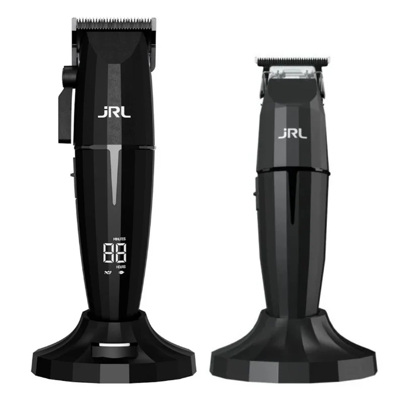 JRL Professional - Duo tondeuse et tondeuse de finition sans fil avec pile lithium-ion "ONYX Collection" - Noir