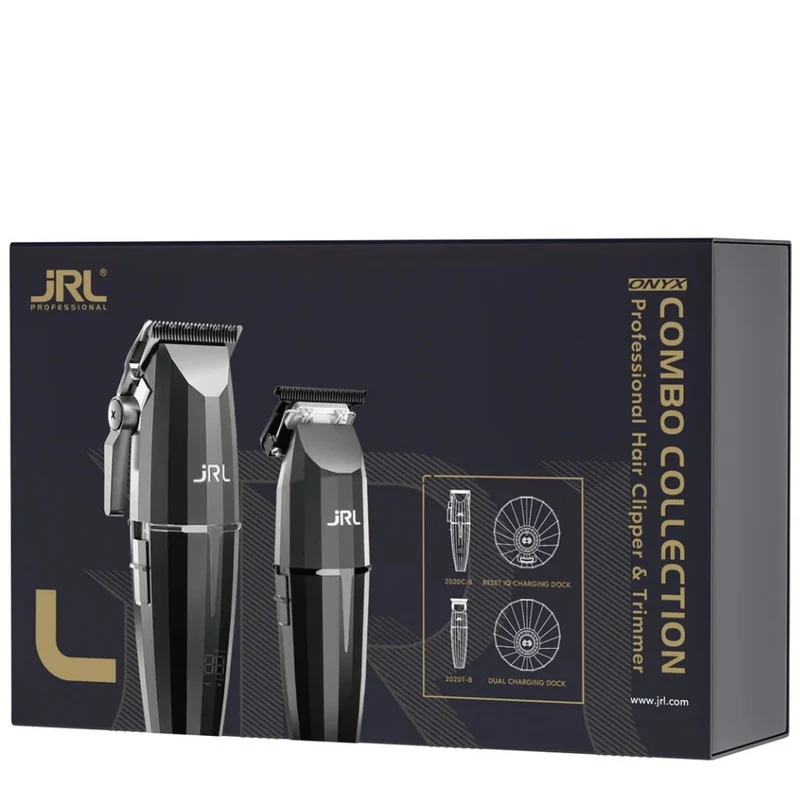 JRL Professional - Duo tondeuse et tondeuse de finition sans fil avec pile lithium-ion "ONYX Collection" - Noir