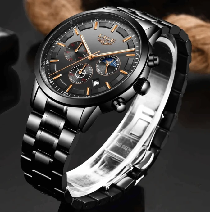 Orologio Militare Nero - Impermeabile | Tempo & Data