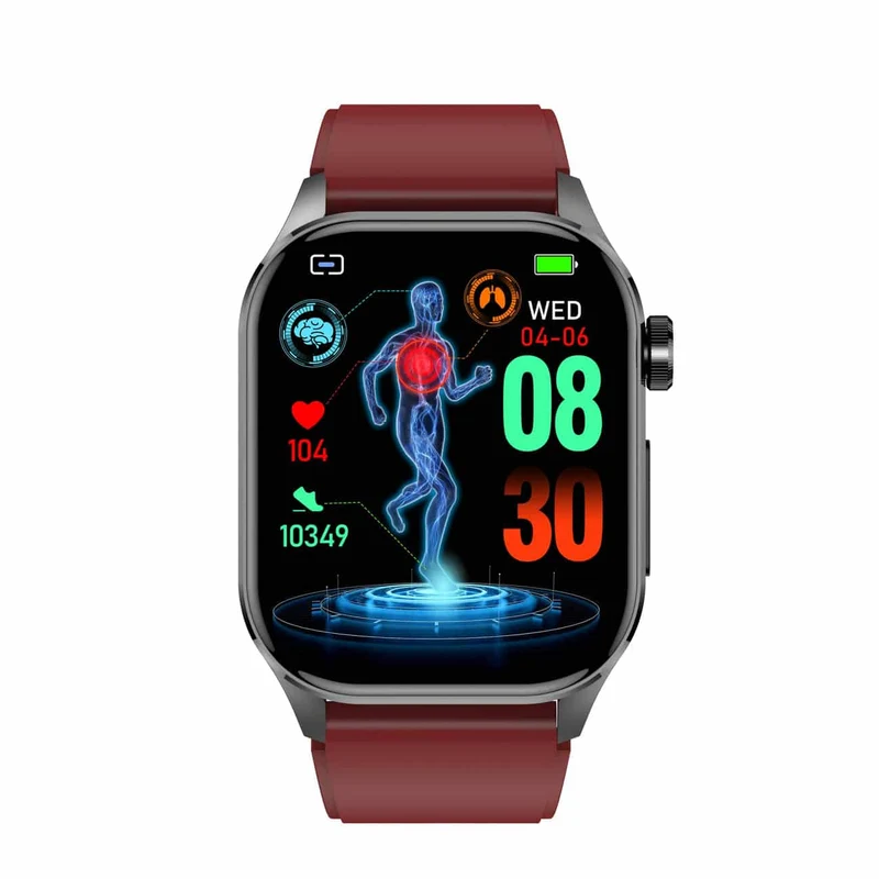 Smartwatch con ECG - Monitoraggio della glicemia e della pressione sanguigna | HealthSync