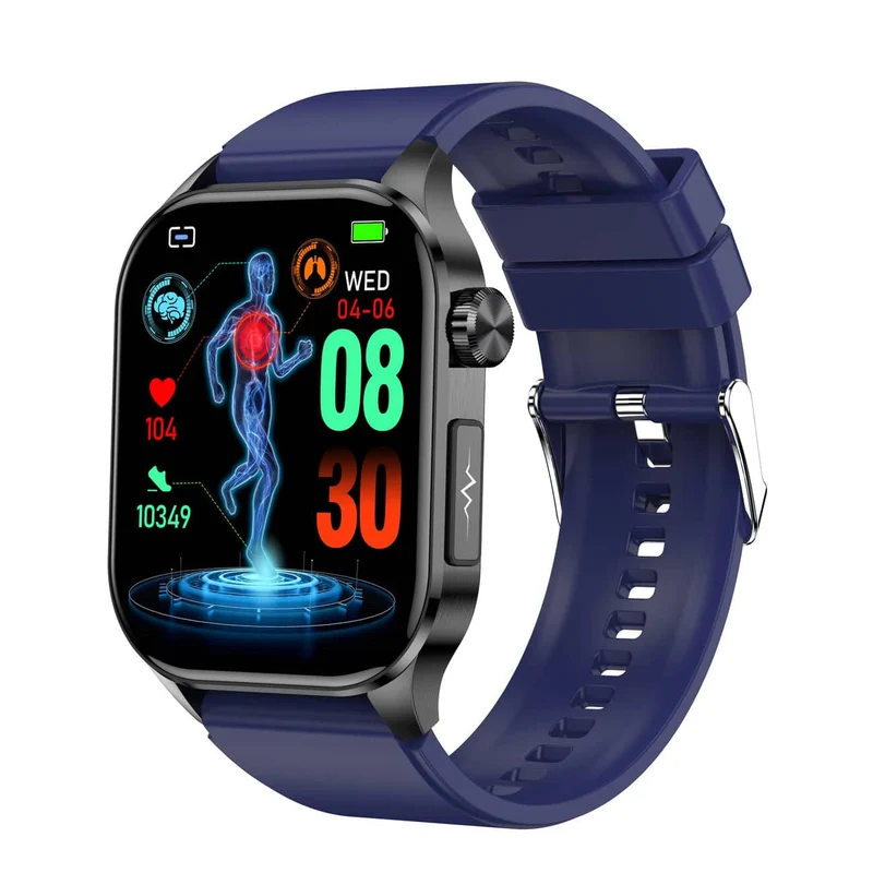 Smartwatch con ECG - Monitoraggio della glicemia e della pressione sanguigna | HealthSync