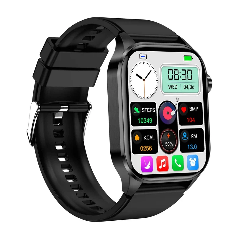 Smartwatch con ECG - Monitoraggio della glicemia e della pressione sanguigna | HealthSync