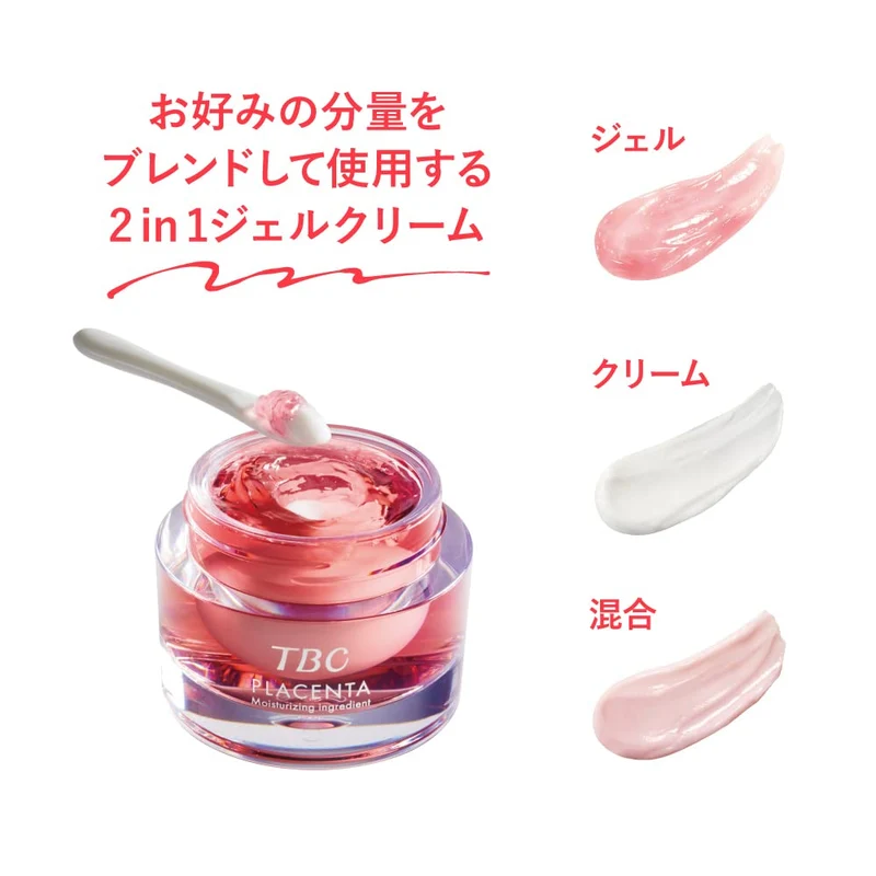 Tbc Placenta Gel Cream Ex 35G Moisturizing 2-In-1 with Placenta Extract