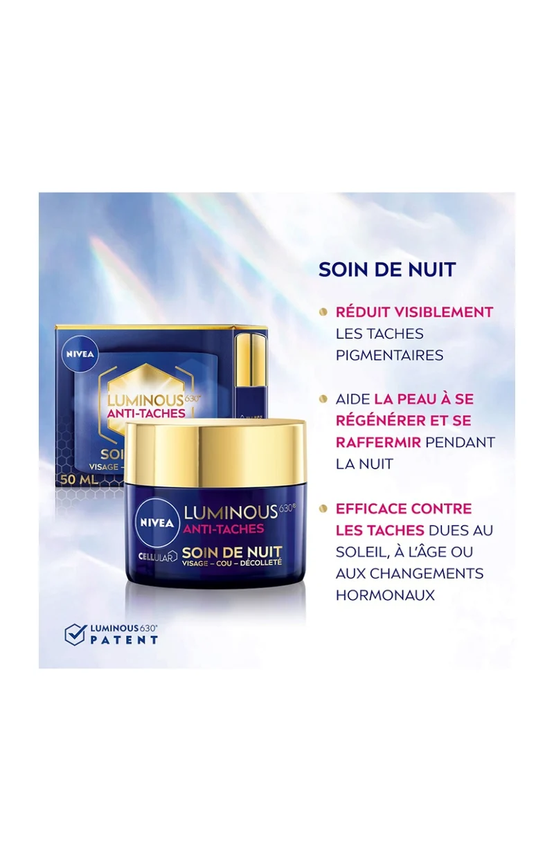 Crème de nuit régénérant anti-taches - Cellular Luminous 630 - Visage