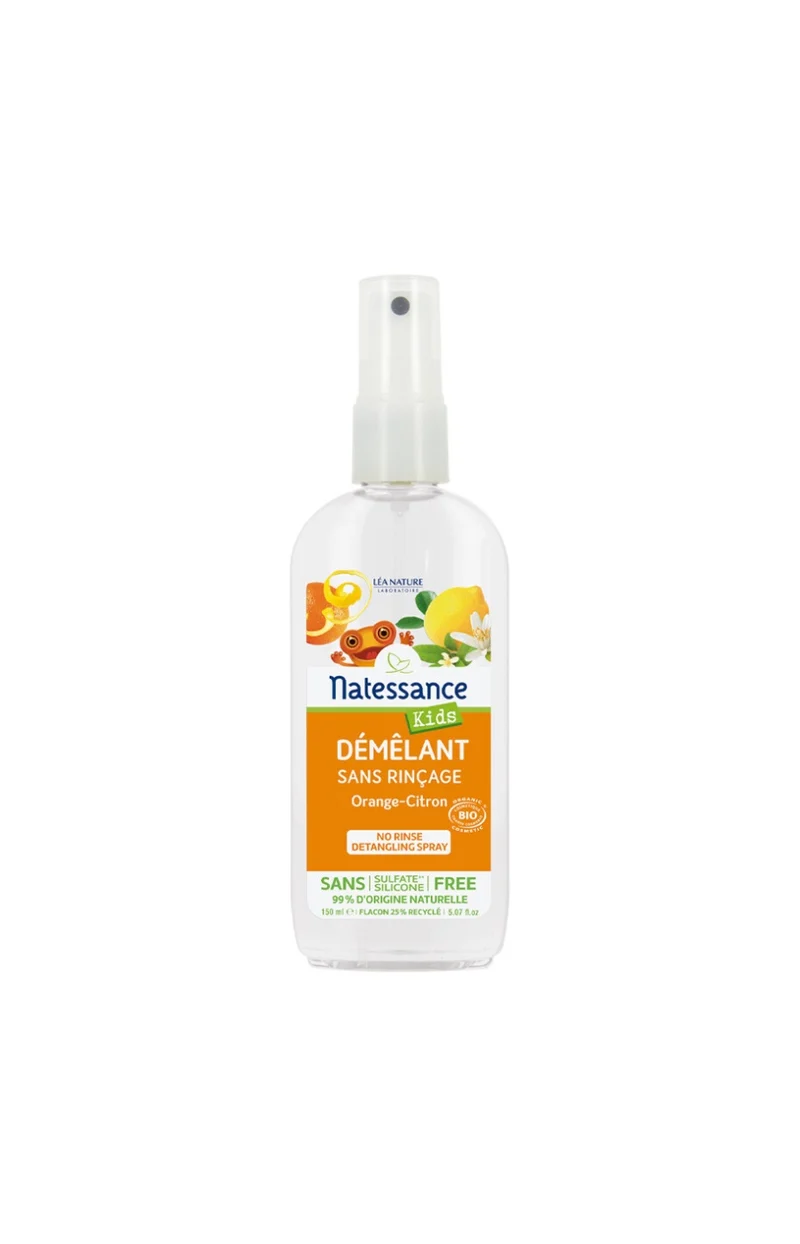 Démêlant sans rinçage bio - Orange-citron - Enfant - 150 ml
