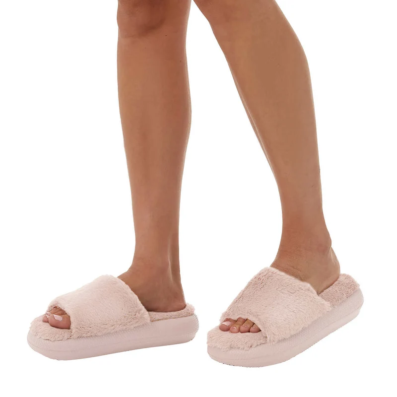 32°HEAT - Pantoufles Coussinées en Peluche pour Femme
