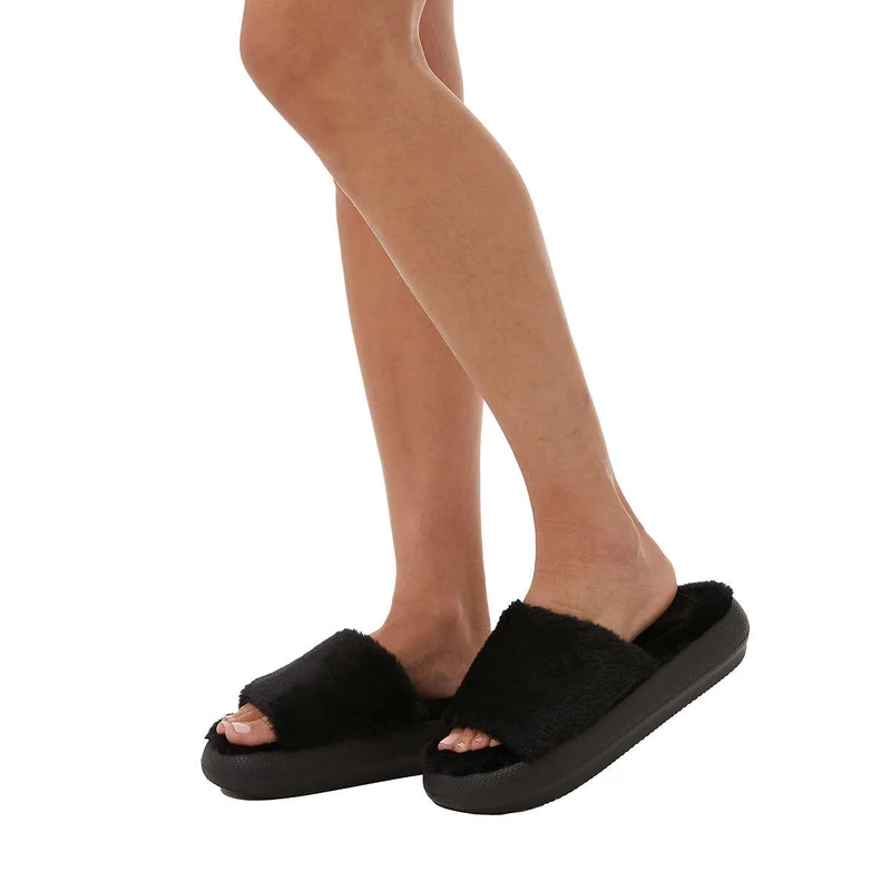 32°HEAT - Pantoufles Coussinées en Peluche pour Femme