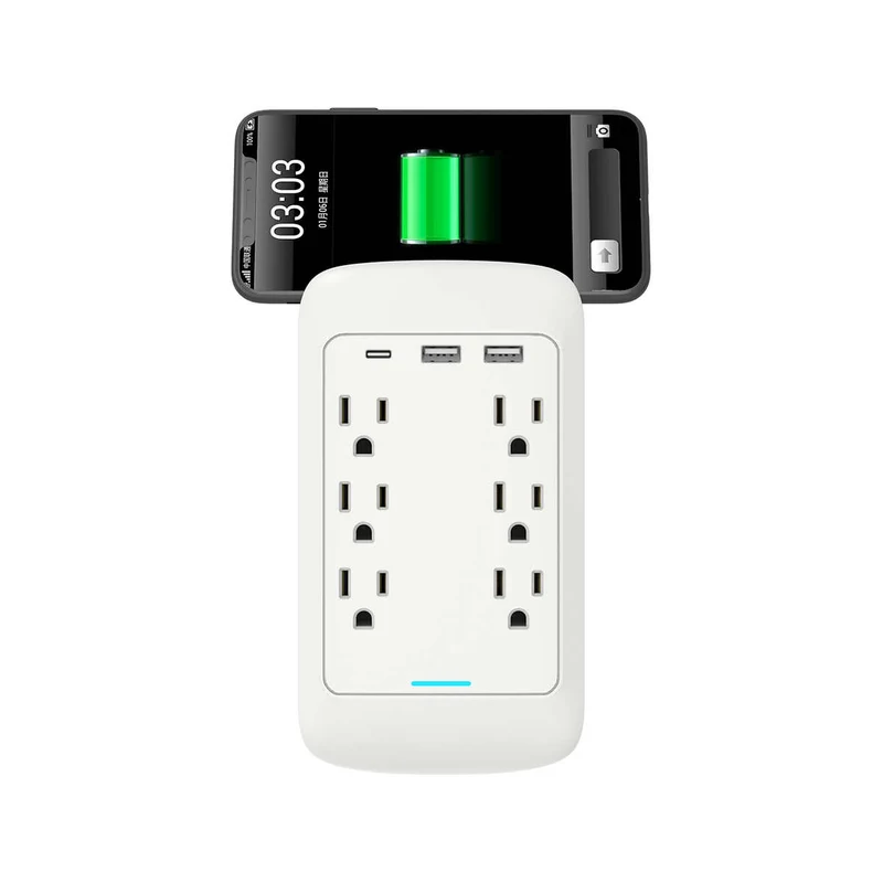 CHARGING ESSENTIALS - Ensemble de 2 Prises Murales à Ports USB A et C