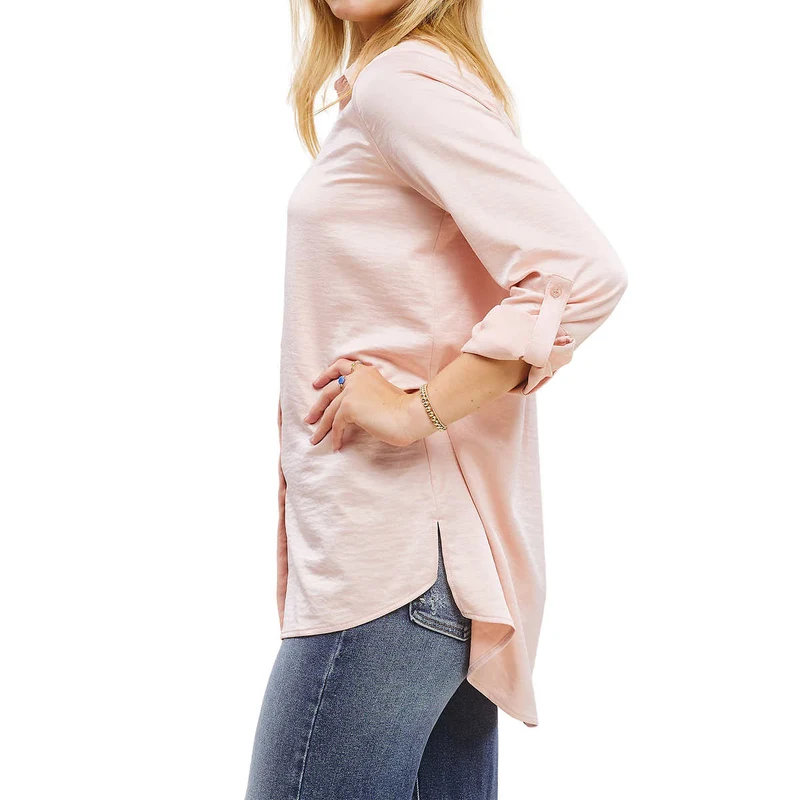 CRISTINA B - Chemise à Manches Roulées pour Femme