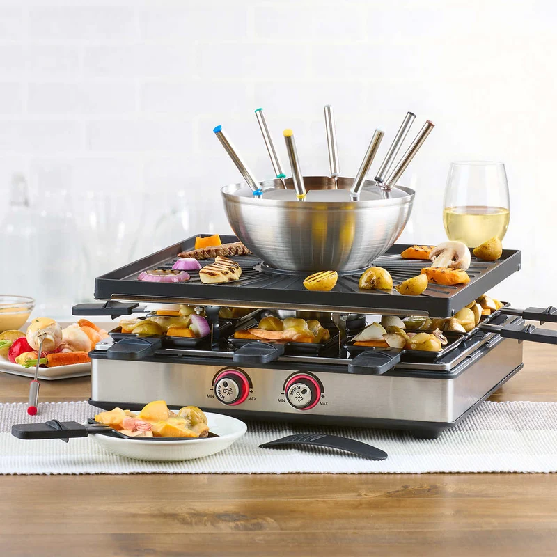 TRUDEAU - Ensemble de 30 Pièces pour Raclette et Fondue