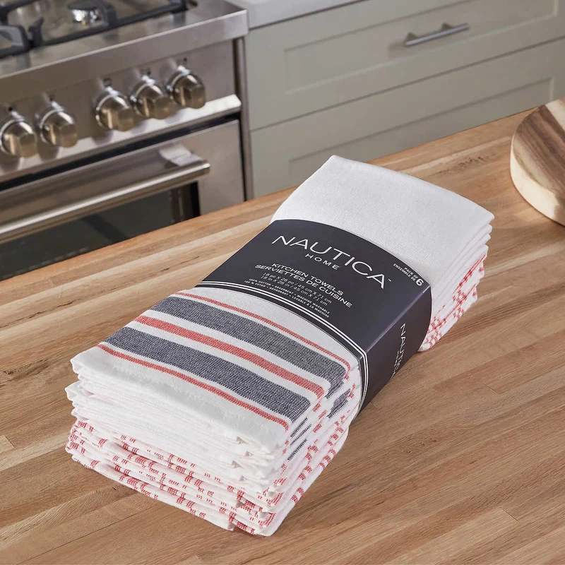 NAUTICA HOME - Ensemble de 6 Serviettes de Cuisine