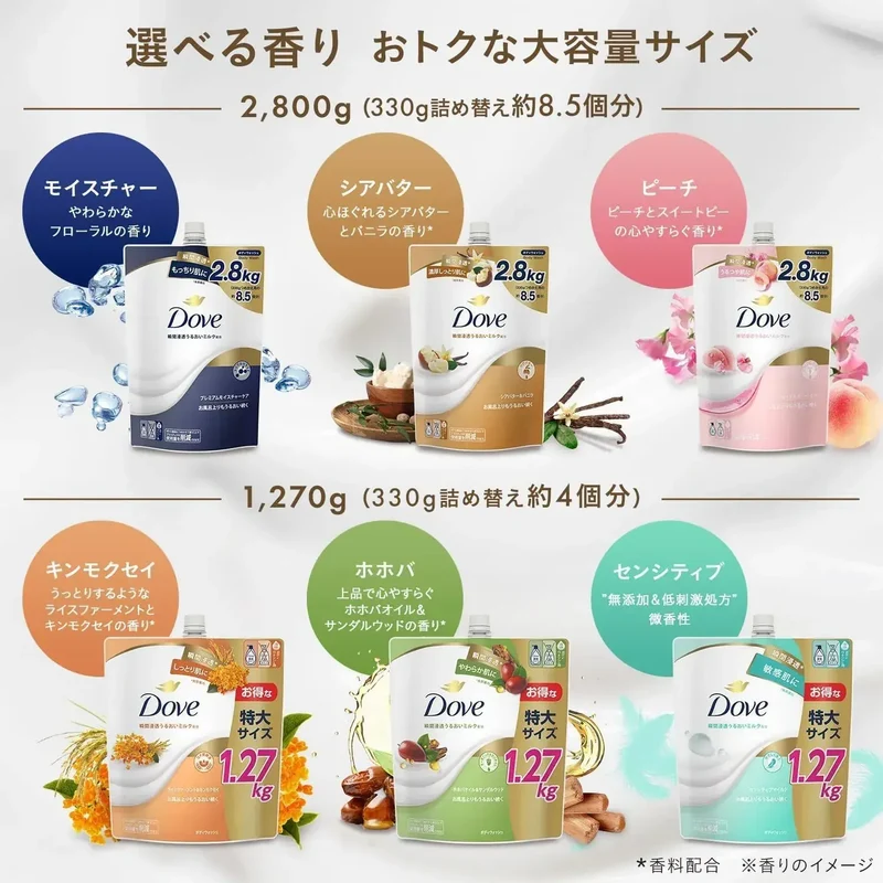 Dove Premium Moisture Care Body Soap Jumbo Refill 2800g