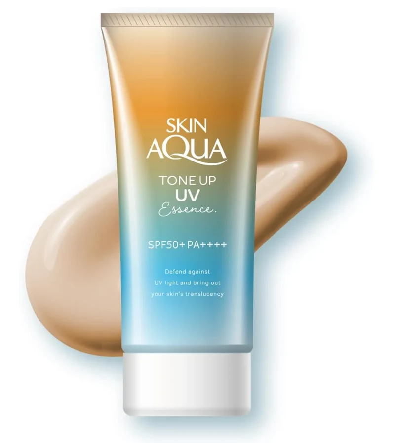 Skin Aqua Tone Up UV Essence Latte Beige Sunscreen 80G SPF50+ PA++++ Set of 3