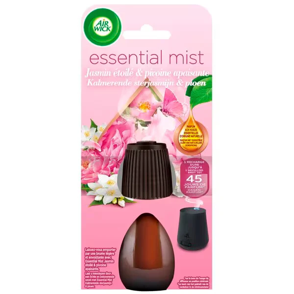 Air Wick Essential Mist Kalmerende Sterjasmijn en Pioen Navulling x3