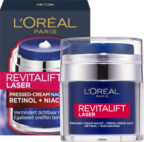 L'Oréal Paris Revitalift Laser X3 Pressed-cream Anti-Age Nachtcrème met Retinol - 50ml