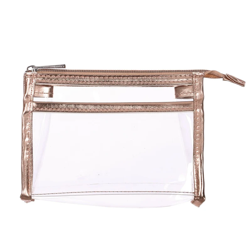 3 TROUSSES DE TOILETTE TRANSPARENTE FEMME TM