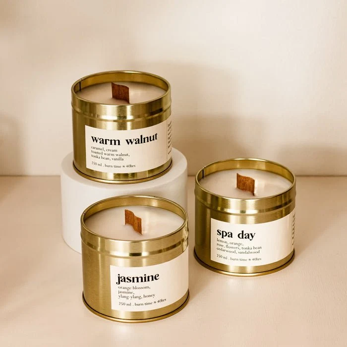 Jasmine Botanische Duftkerze Mit Holzdocht 250 ml