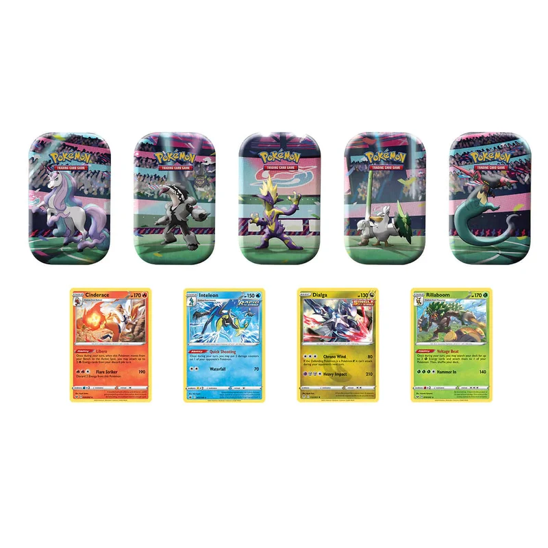 POKÉMON - Ensemble de 5 Mini-Boites Puissance de Galar et 4 Cartes Brillantes