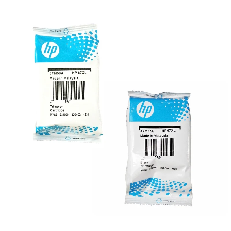 HP - Ensemble de 2 Cartouches d'Encre Noir et Tri-Colore 67XL