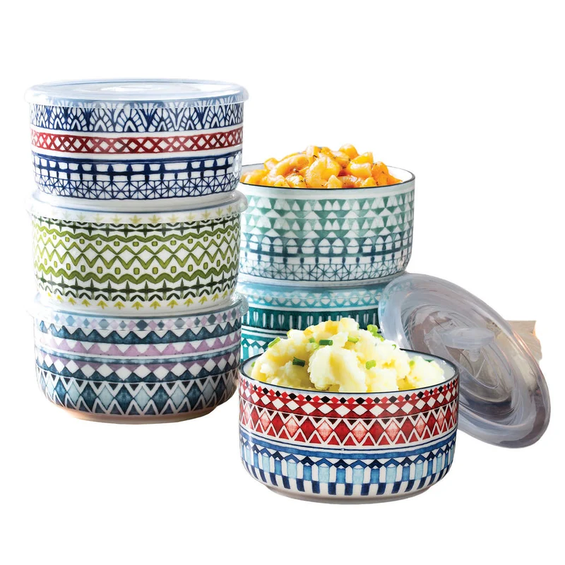 SIGNATURE HOUSEWARES - 6 Bols avec Couvercles