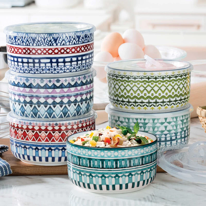SIGNATURE HOUSEWARES - 6 Bols avec Couvercles