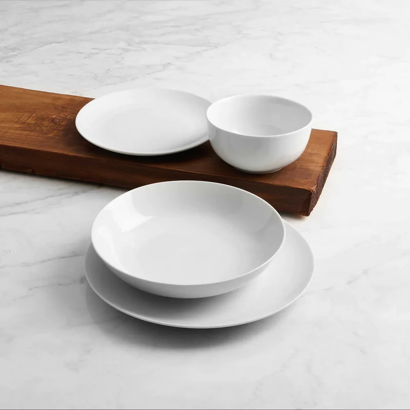 TRUDEAU - Ensemble de Vaisselle de 24 Pièces en Porcelaine