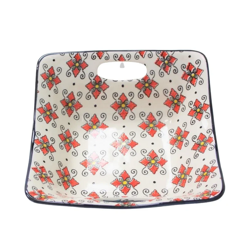 Ensemble de 3 Bols Carrés en Porcelaine avec Poignées