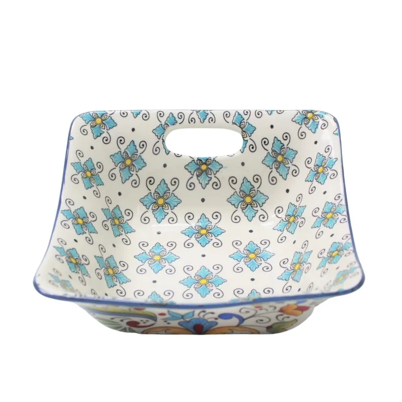 Ensemble de 3 Bols Carrés en Porcelaine avec Poignées