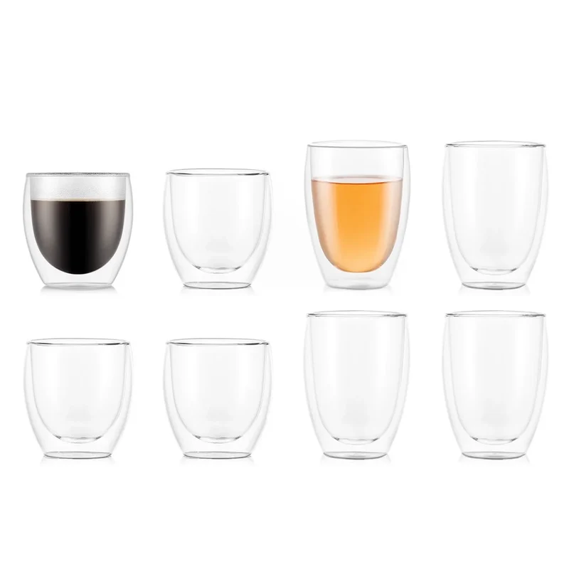 BODUM - 8 Verres Thermo à Double Paroi Pavina