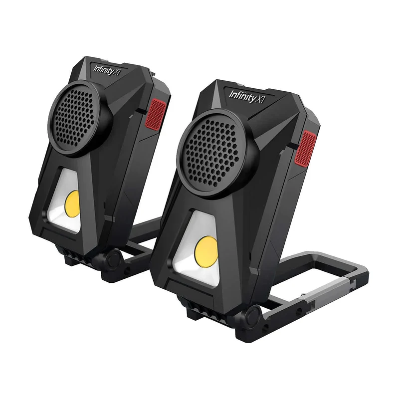 INFINITY X1 - Paquet de 2 Lampes de Travail avec Haut-parleurs