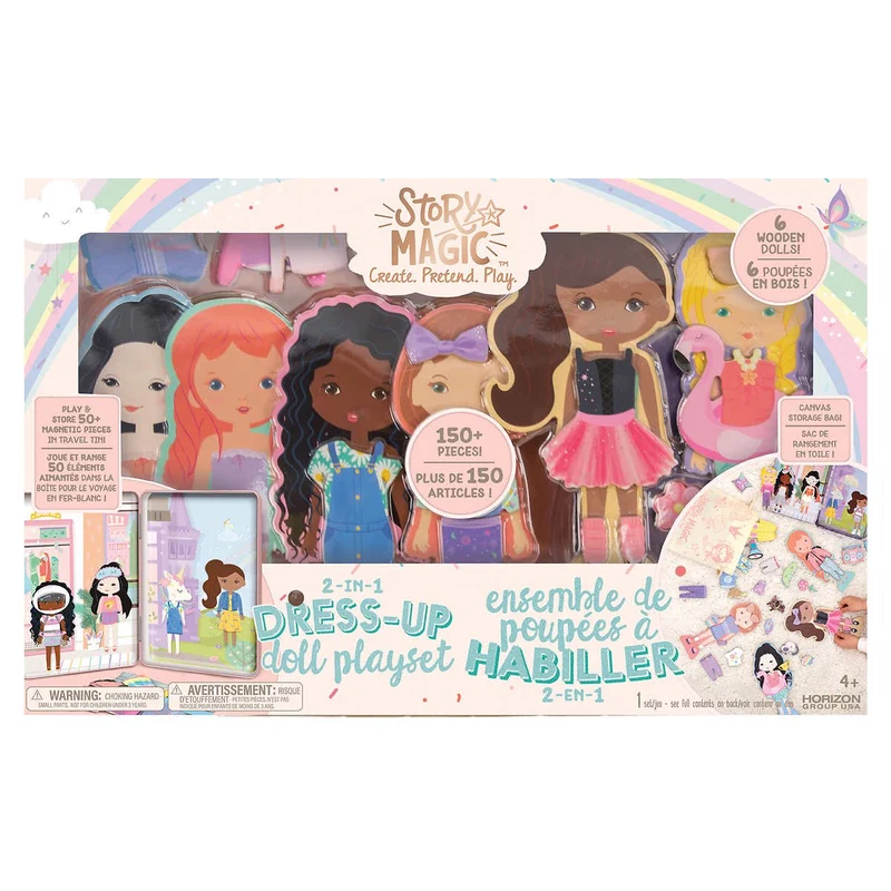 STORY MAGIC - Ensemble de Poupées à Habiller 2 en 1