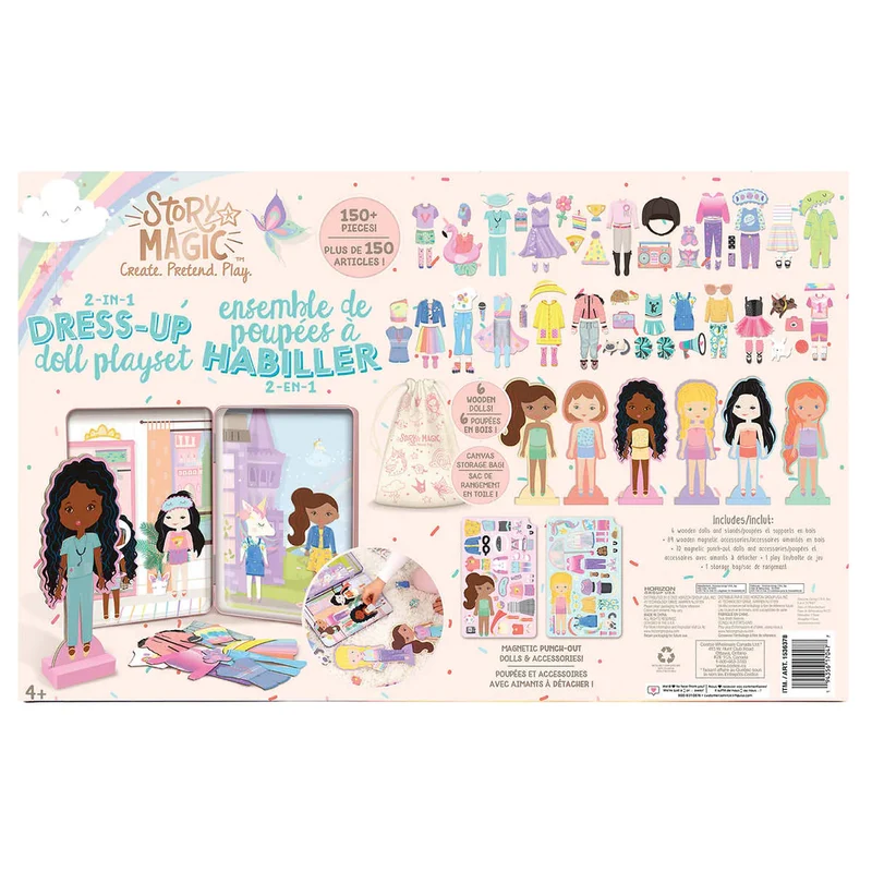 STORY MAGIC - Ensemble de Poupées à Habiller 2 en 1