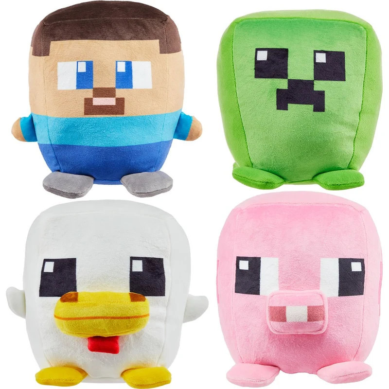MINECRAFT - Ensemble de 4 Peluches Cuutopia