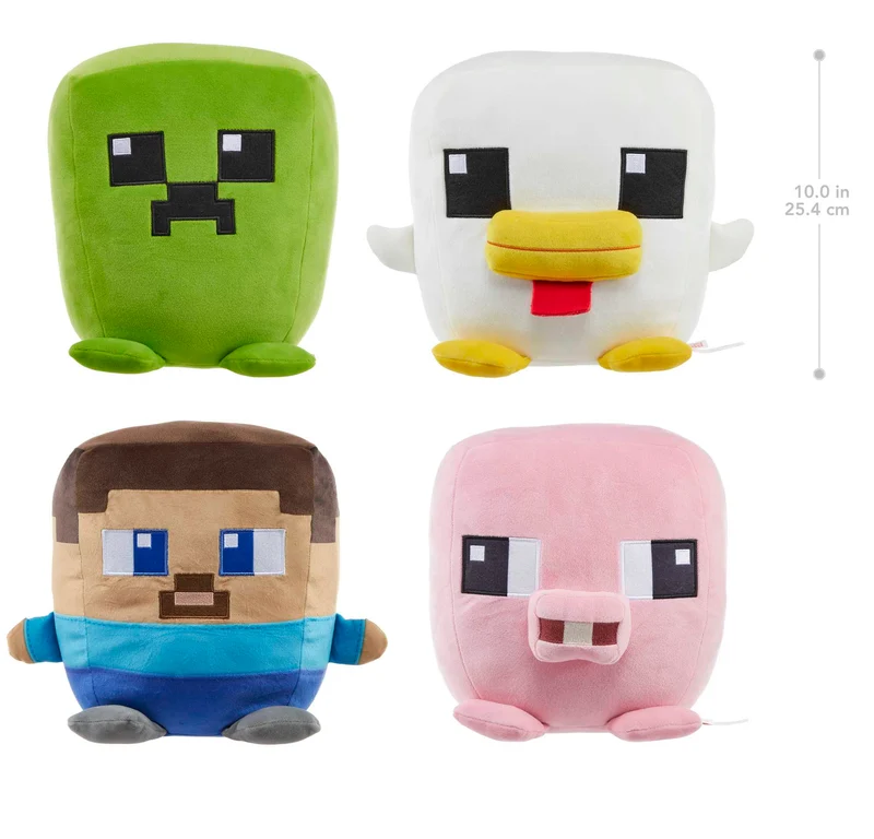 MINECRAFT - Ensemble de 4 Peluches Cuutopia