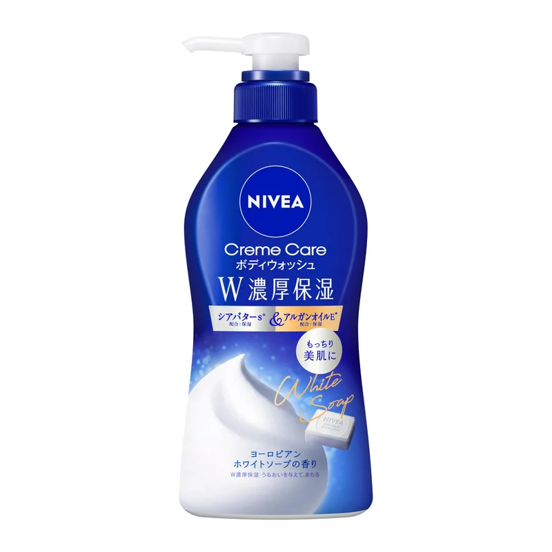 Nivea Cream Care Body Wash Pump 460ml with Rich Moisture and White Soap Scent