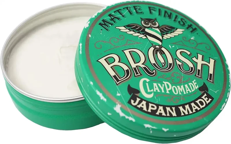 Brosh Mini Clay Pomade: Hard Hold Matte Hair Styler 40g