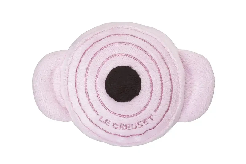 Le Creuset Pet Plush Toy Pink Sound-Making Official Japanese Release