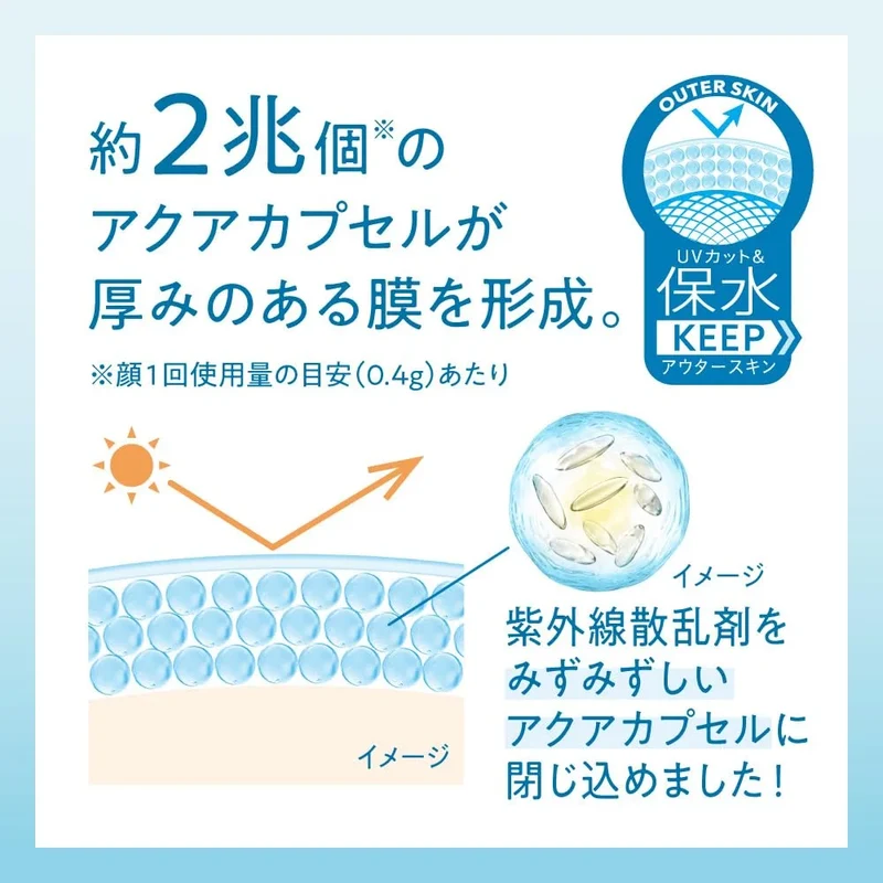 Biore UV Aquarich Watery Hold SPF50 50g Non-Chemical Sunscreen Cream
