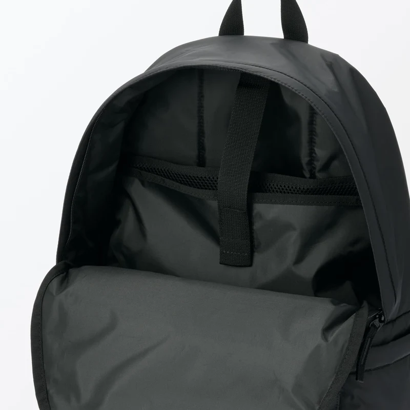 MUJI Water-Repellent Padded Backpack Shoulder-Relief Unisex Adult Black