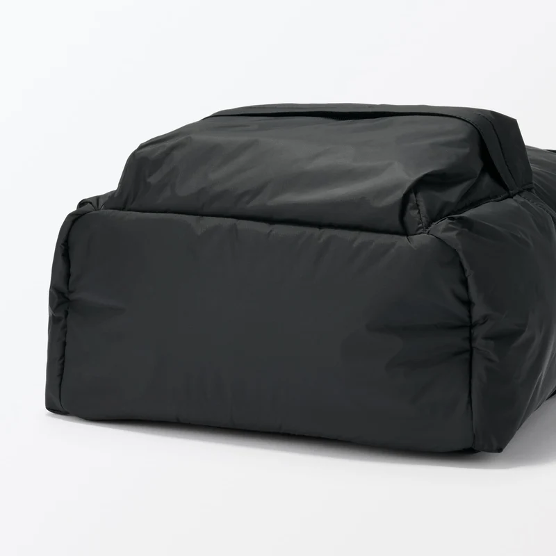 MUJI Water-Repellent Padded Backpack Shoulder-Relief Unisex Adult Black