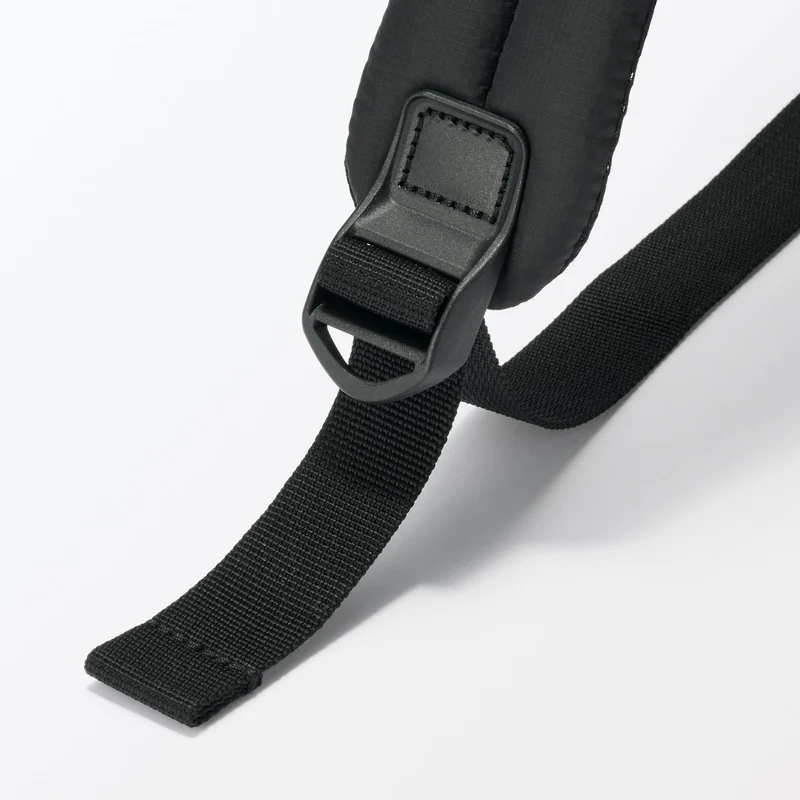 MUJI Water-Repellent Padded Backpack Shoulder-Relief Unisex Adult Black