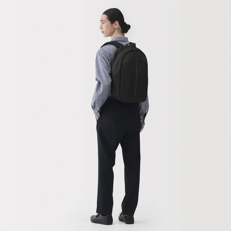 MUJI Water-Repellent Business Backpack Round Unisex Adult Black