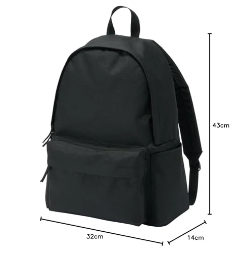MUJI Water-Repellent Backpack Reduced Shoulder Strain Unisex Adult Black