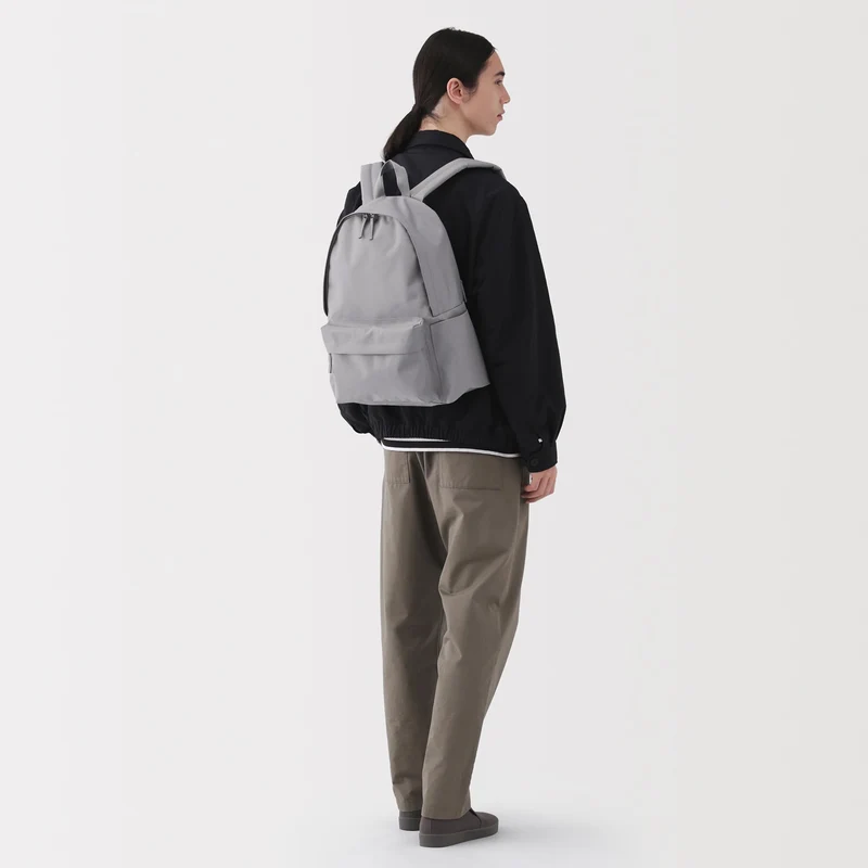 MUJI Water-Repellent Backpack Reduces Shoulder Strain Unisex Adult Gray