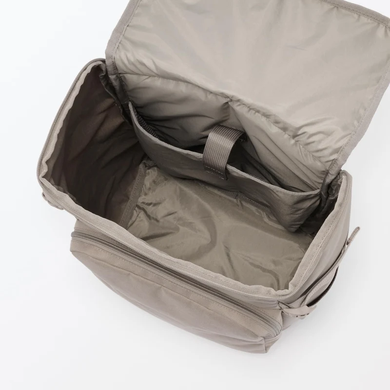 MUJI Water-Repellent Top-Opening Backpack Shoulder-Relief Dark Beige